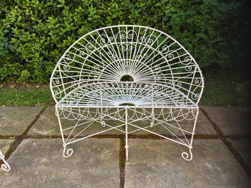 GARDEN BENCH WITH PAIR OF MATCHING CHAIRS - ADDITIONAL PHOTO 4
