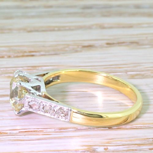 fig 2. Mid Century 1.60 Carat Old Cut Diamond Engagement Ring, 1950
