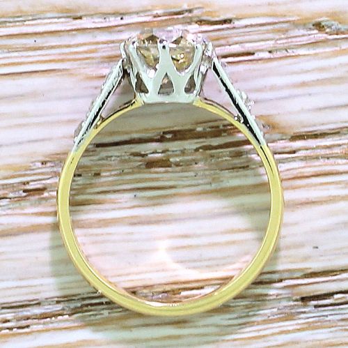 fig 3. Mid Century 1.60 Carat Old Cut Diamond Engagement Ring, 1950
