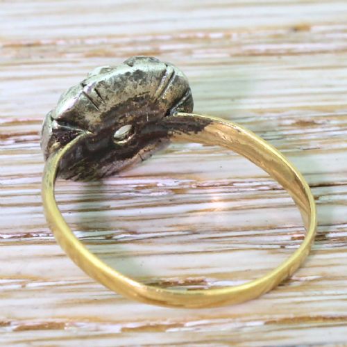fig 3. Victorian 1.19 Carat Old Cut & Rose Cut Diamond Cluster Ring, circa 1850
