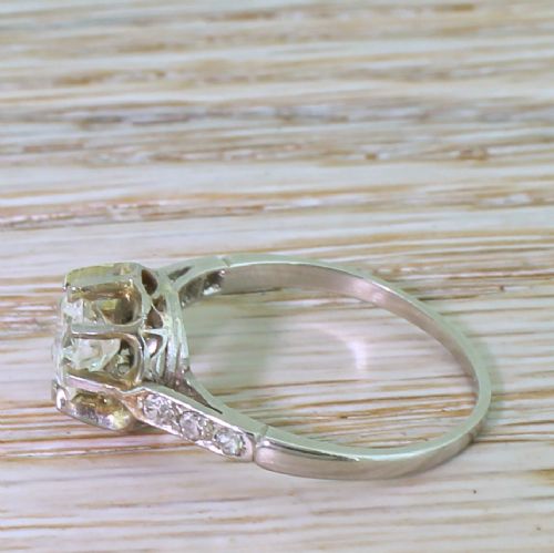 fig 2. Art Deco 0.85 Carat Old European Cut Diamond Engagement Ring, circa 1935