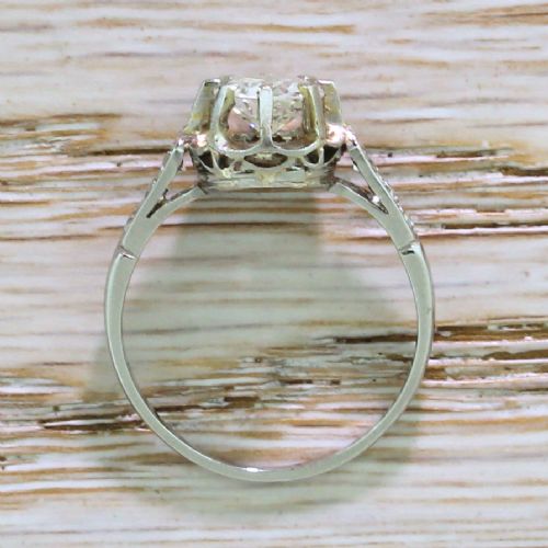 fig 3. Art Deco 0.85 Carat Old European Cut Diamond Engagement Ring, circa 1935