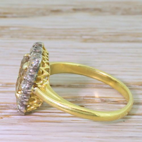 fig 2. Victorian 1.52 Carat Rose Cut & Old Cut Diamond Coronet Cluster Ring, circa 1890