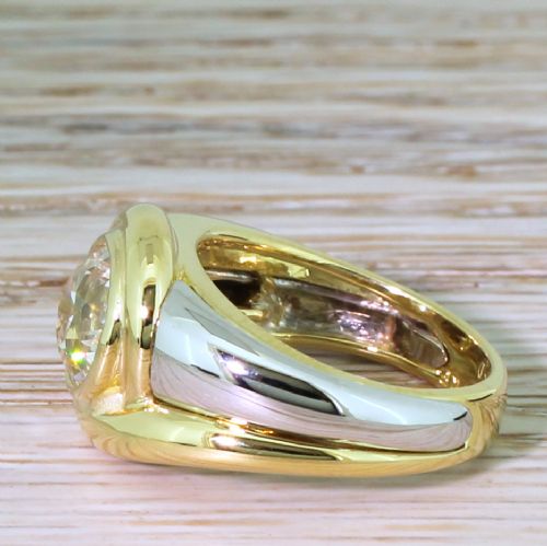 fig 2. Mid Century 2.04 Carat Old European Cut Diamond Solitaire Ring
