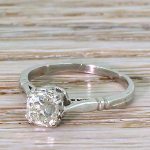 Art Dco 1.05 Carat Old Cut Diamond Engagement Ring, Circa 1935
