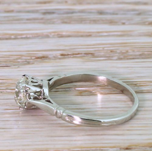 fig 2. Art Dco 1.05 Carat Old Cut Diamond Engagement Ring, circa 1935