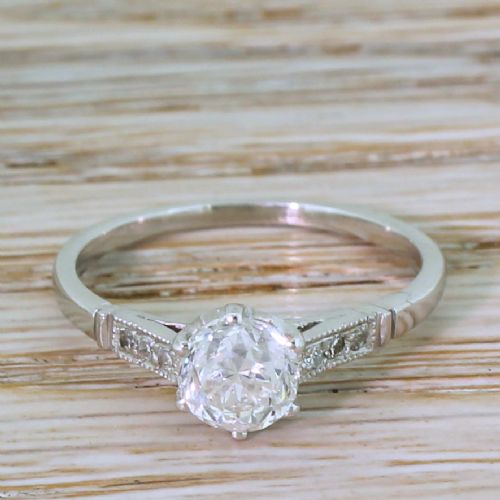 fig 1. Art Deco 1.01 Carat Old Cut Diamond Engagement Ring, circa 1920