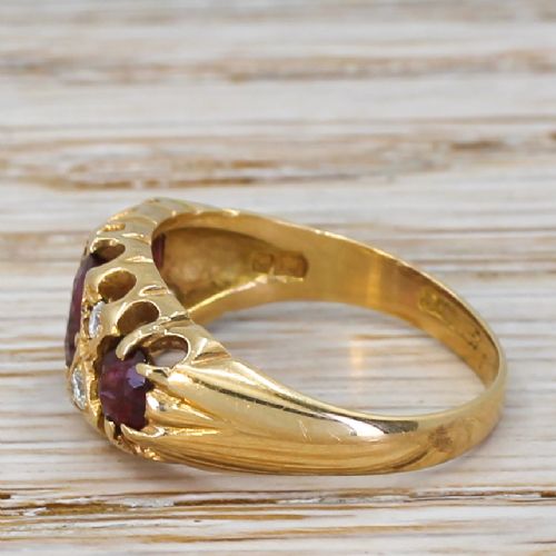 fig 2. Art Deco 1.10 Carat Natural Ruby Trilogy Ring, circa 1935