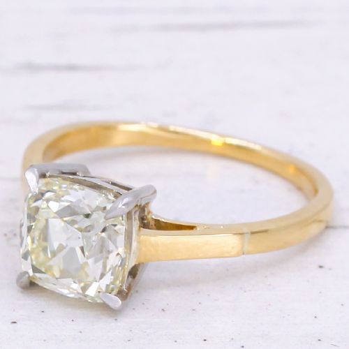 Vintage 2.02 Carat Old Cut Diamond Engagement Ring, Circa 1950