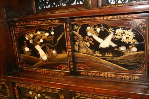 JAPANESE CARVED SHODANA CABINET - ADDITIONAL PHOTO 9