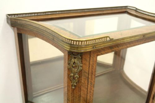 VICTORIAN ROSEWOOD VITRINEDISPLAY CAIBINET - ADDITIONAL PHOTO 2