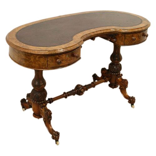Mid Victorian Burr Walnut Ladies Writing Table/desk