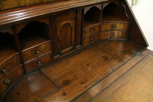 GEORGE II WALNUT BUREAU BOOKCASE - ADDITIONAL PHOTO 7