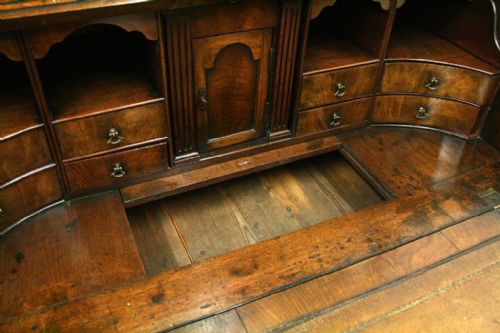 GEORGE II WALNUT BUREAU BOOKCASE - ADDITIONAL PHOTO 8