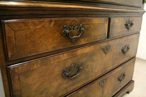 GEORGE II WALNUT BUREAU BOOKCASE - ADDITIONAL PHOTO 10