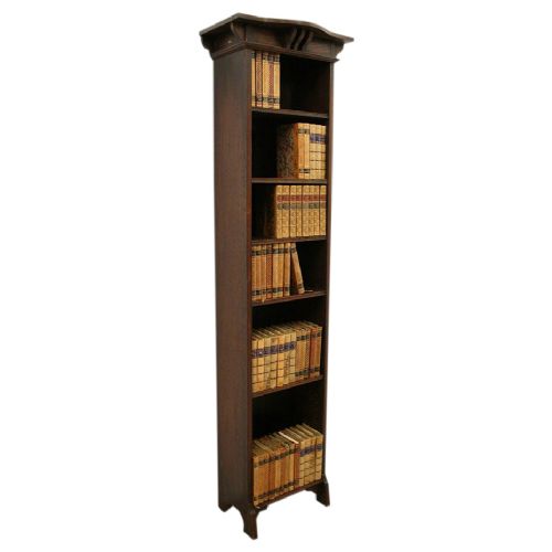 Art Nouveau Oak Open Bookcase