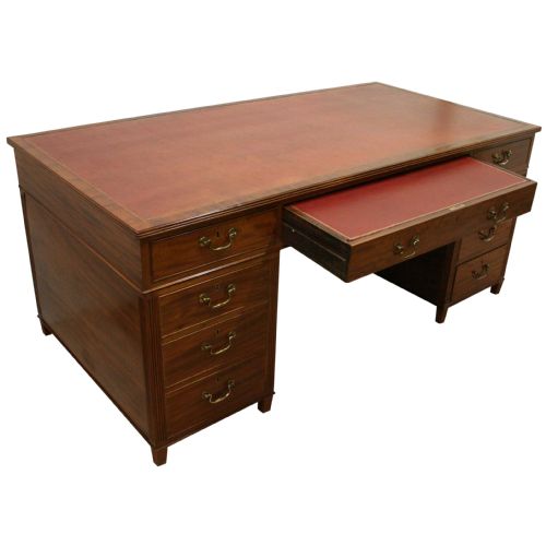 George III Mahogany Partners Desk