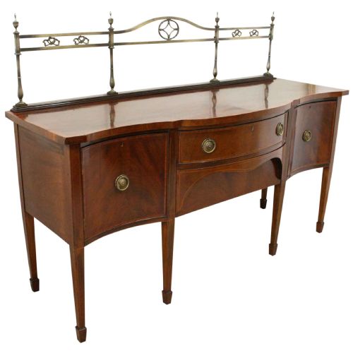 George III Mahogany Serpentine Sideboard