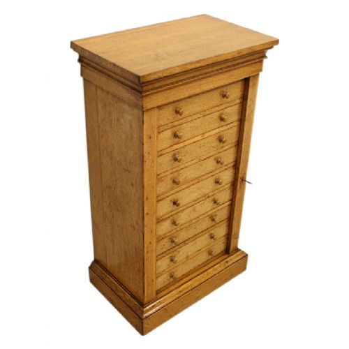 Victorian Oak Miniature Wellington Chest