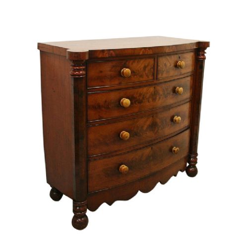 Victorian Mahogany Bow Front Chest of Drawers