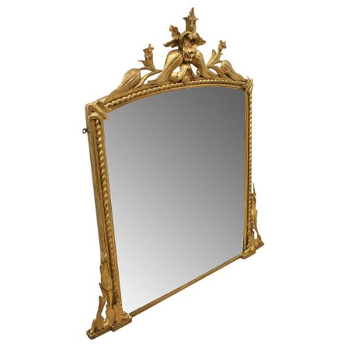 Victorian Carved and Gilded Overmantel Mirror