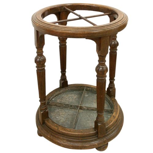 Circular Oak Stick Stand/umbrella Stand