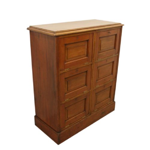 Edwardian Beech Office Filing Cabinet