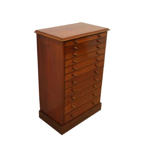 Unusual Mahogany Specimen Cabinet/wellington Chest