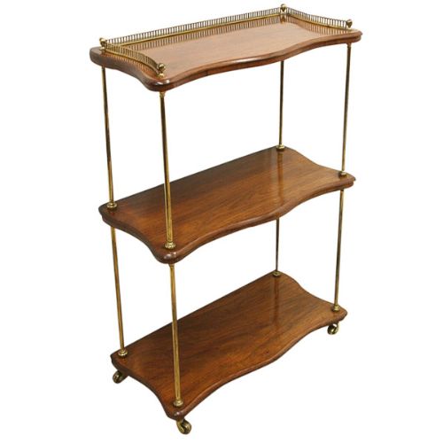 Late Victorian Serpentine Rosewood Whatnot