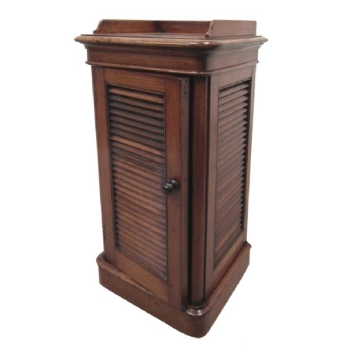 Unusual Victorian Mahogany Bedside Cabinet