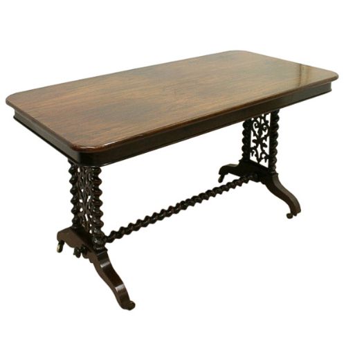 Early Victorian Rosewood Library Table