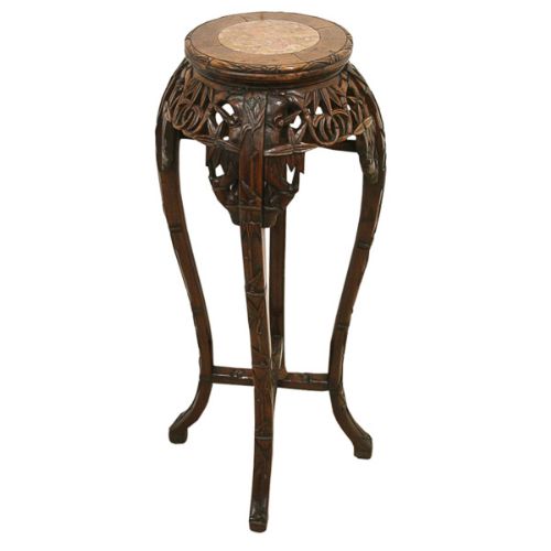 Chinese Marble Top Plant Stand