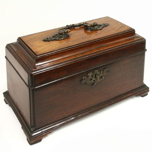 George III Mahogany Tea Caddy