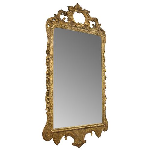 George II Carved Giltwood Wall Mirror