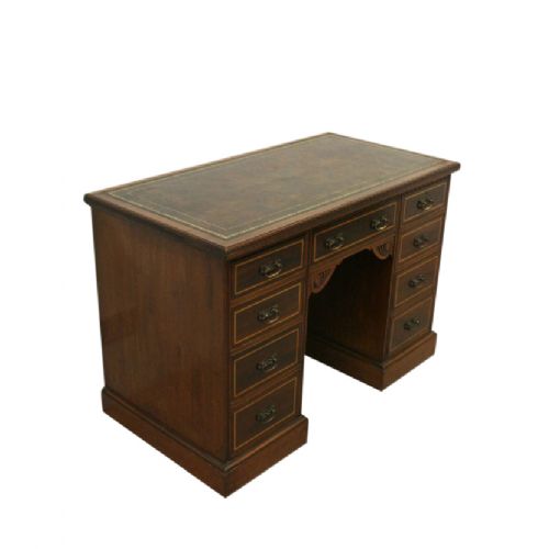 Heals & Son Mahogany Inlaid Pedestal Desk