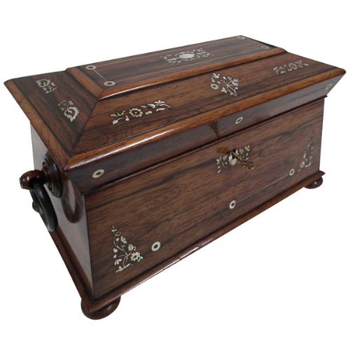 William IV Rosewood Tea Caddy