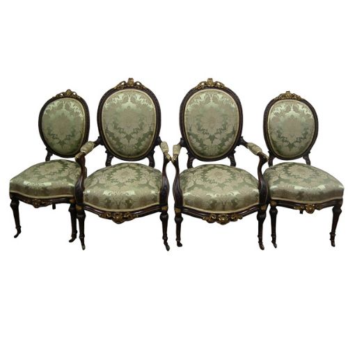 Louis XV Style 4 Piece Parlour Suite