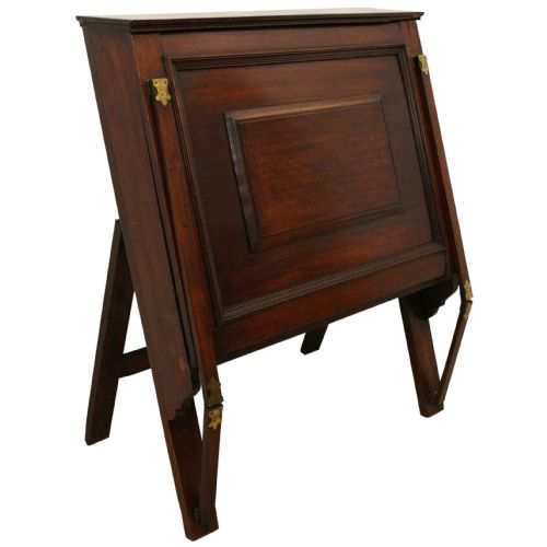 Mahogany Folding Folio Cabinet