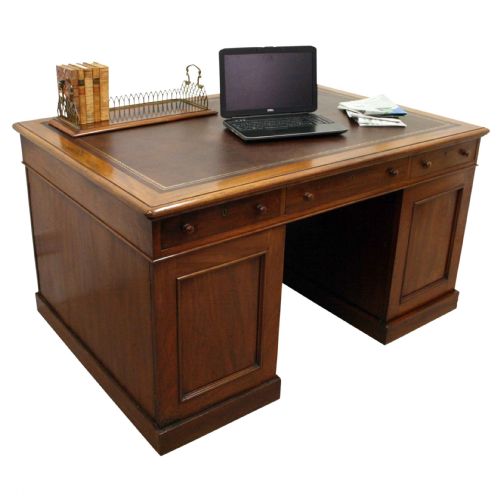 Mid Victorian Mahogany Partners Desk