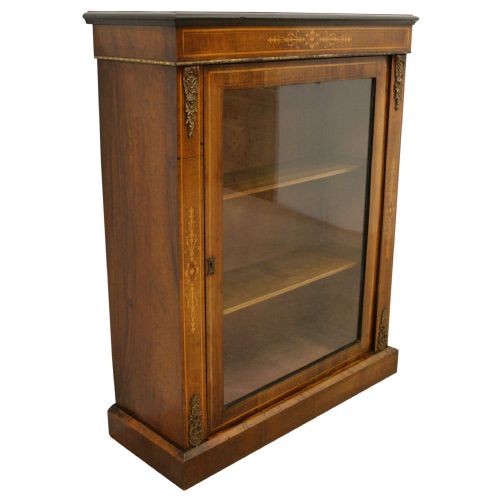 Victorian Walnut Inlaid Pier Cabinet