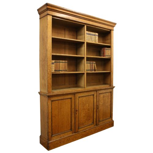 Victorian Oak Open Bookcase