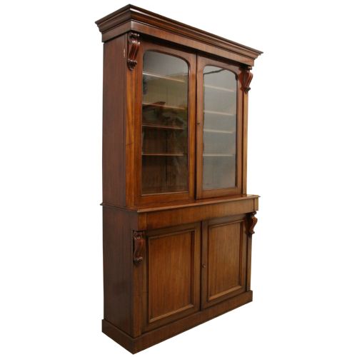 Victorian Mahogany Cabinet Bookcase
