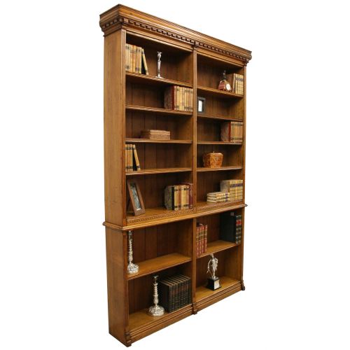 Victorian Oak Open Bookcase