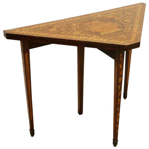 Dutch Marquetry Card Table