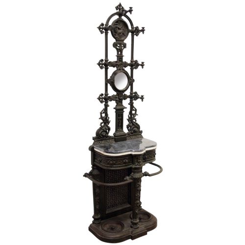 Victorian Cast Iron Hall Stand