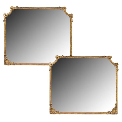 Pair of Continental Giltwood Mirrors