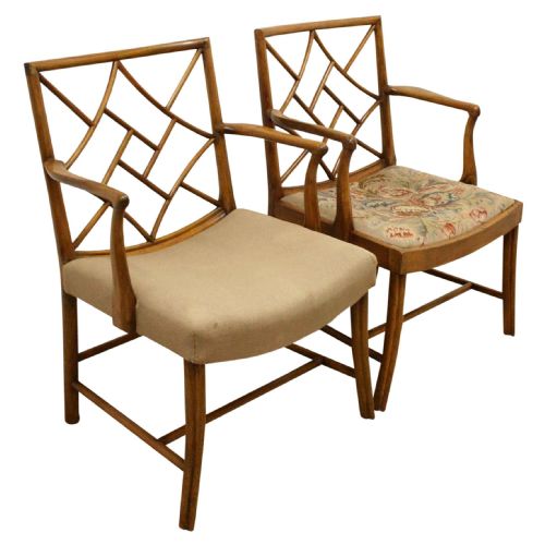 Two Mahogany Cockpen Chairs