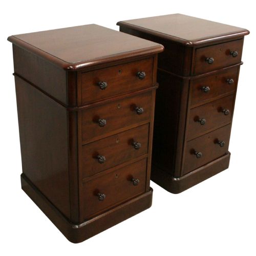 Pair of Victorian Mahogany Bedside Lockers