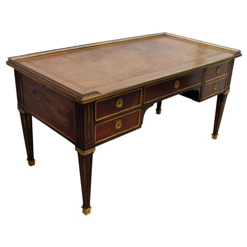 Louis XVI Style Mahogany Bureau Plat