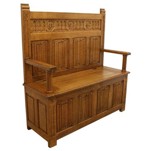 French Oak Hall Bench